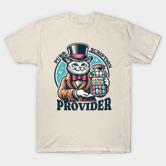 Funny Cat Dealer T-Shirt by BeanStiks